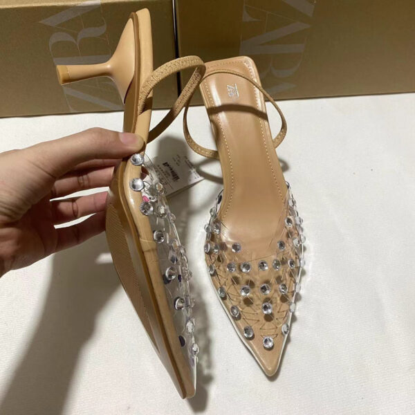 ⁦סנדלי עקב שקופות לנשים בהשראת זארה ZARA⁩ – תמונה ⁦5⁩
