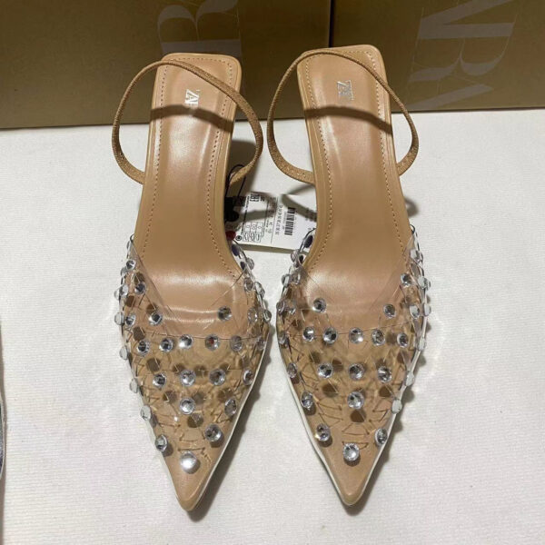 ⁦סנדלי עקב שקופות לנשים בהשראת זארה ZARA⁩ – תמונה ⁦3⁩