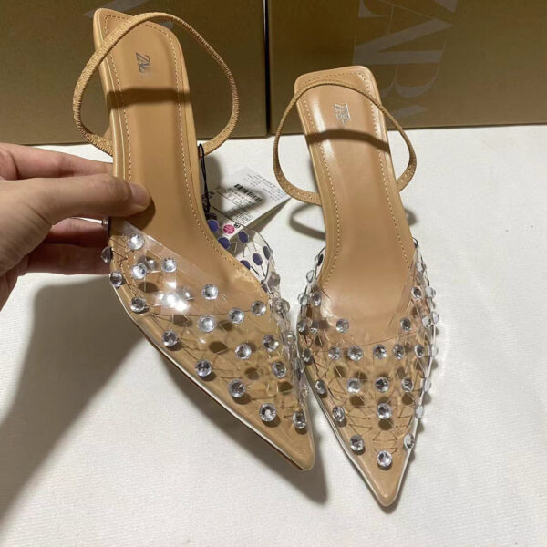 ⁦סנדלי עקב שקופות לנשים בהשראת זארה ZARA⁩ – תמונה ⁦4⁩