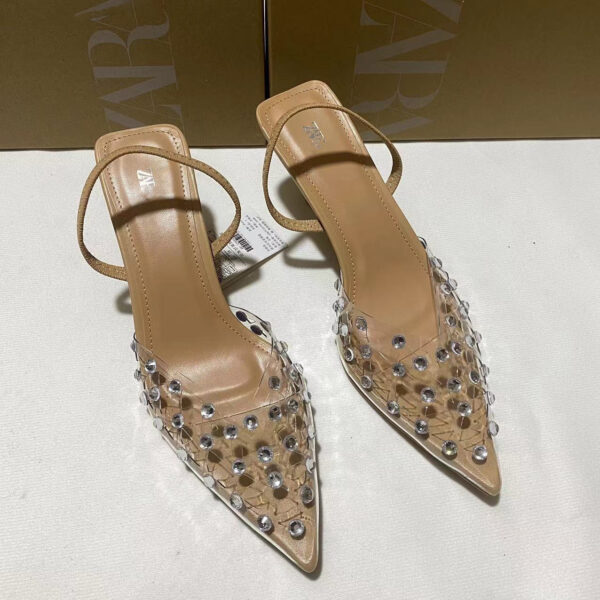 ⁦סנדלי עקב שקופות לנשים בהשראת זארה ZARA⁩ – תמונה ⁦2⁩