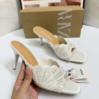 כפכפי עקב לנשים דגם פנינים בהשארת זארה ZARA