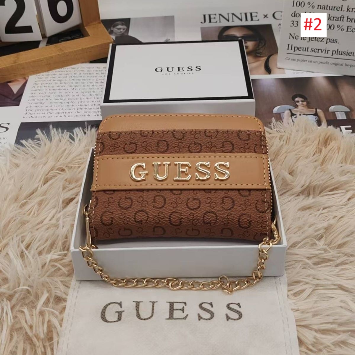 תיק צד נשים עם רצועה גאס GUESS – תמונה 3