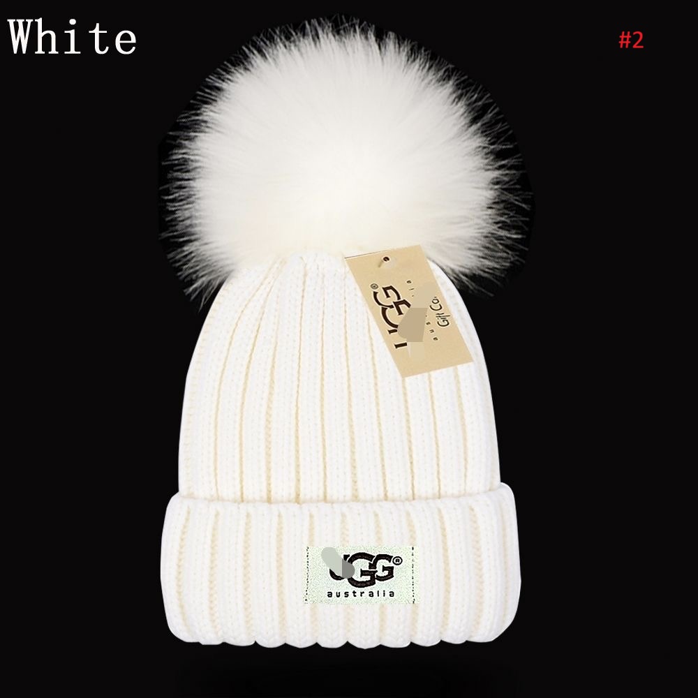 כובע צמר סרוג עם פונפון כובע לנשים UGG האג – תמונה 3