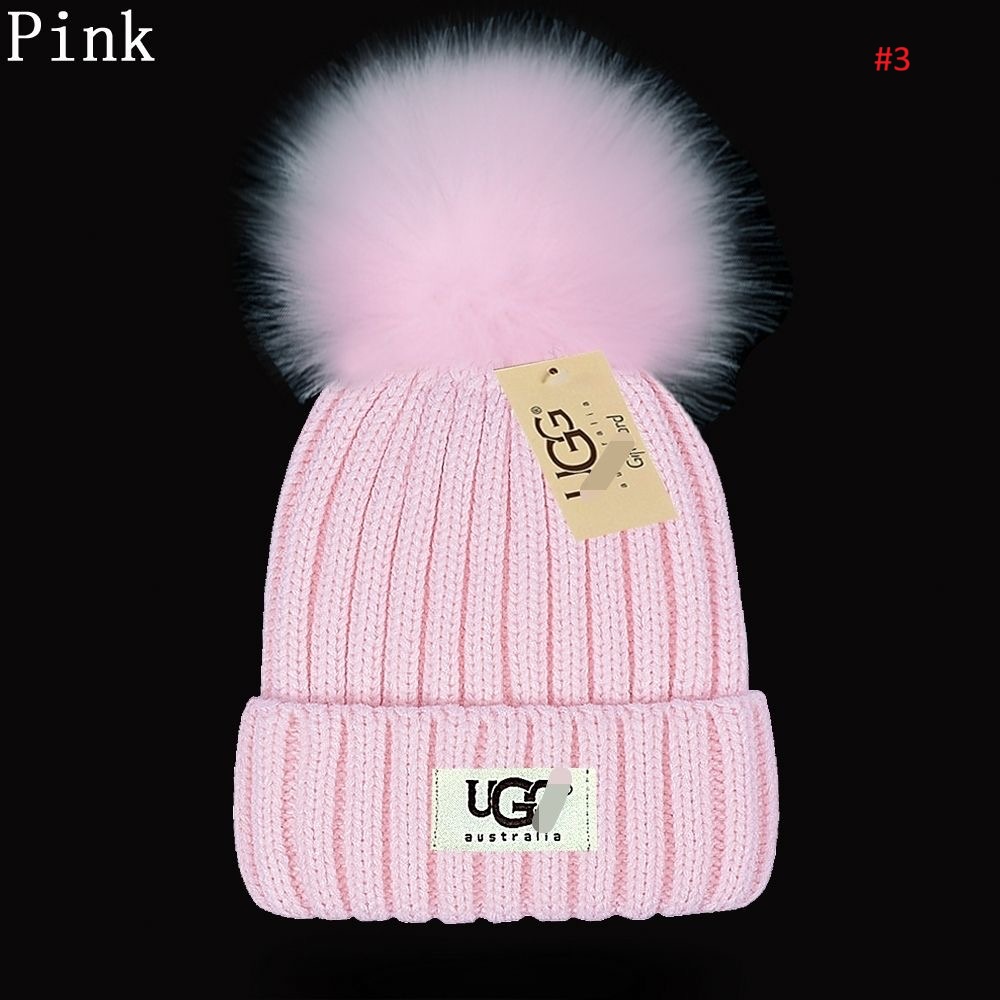 כובע צמר סרוג עם פונפון כובע לנשים UGG האג – תמונה 4
