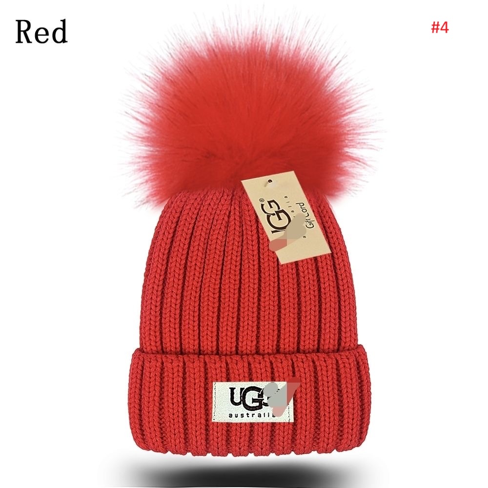 כובע צמר סרוג עם פונפון כובע לנשים UGG האג – תמונה 5