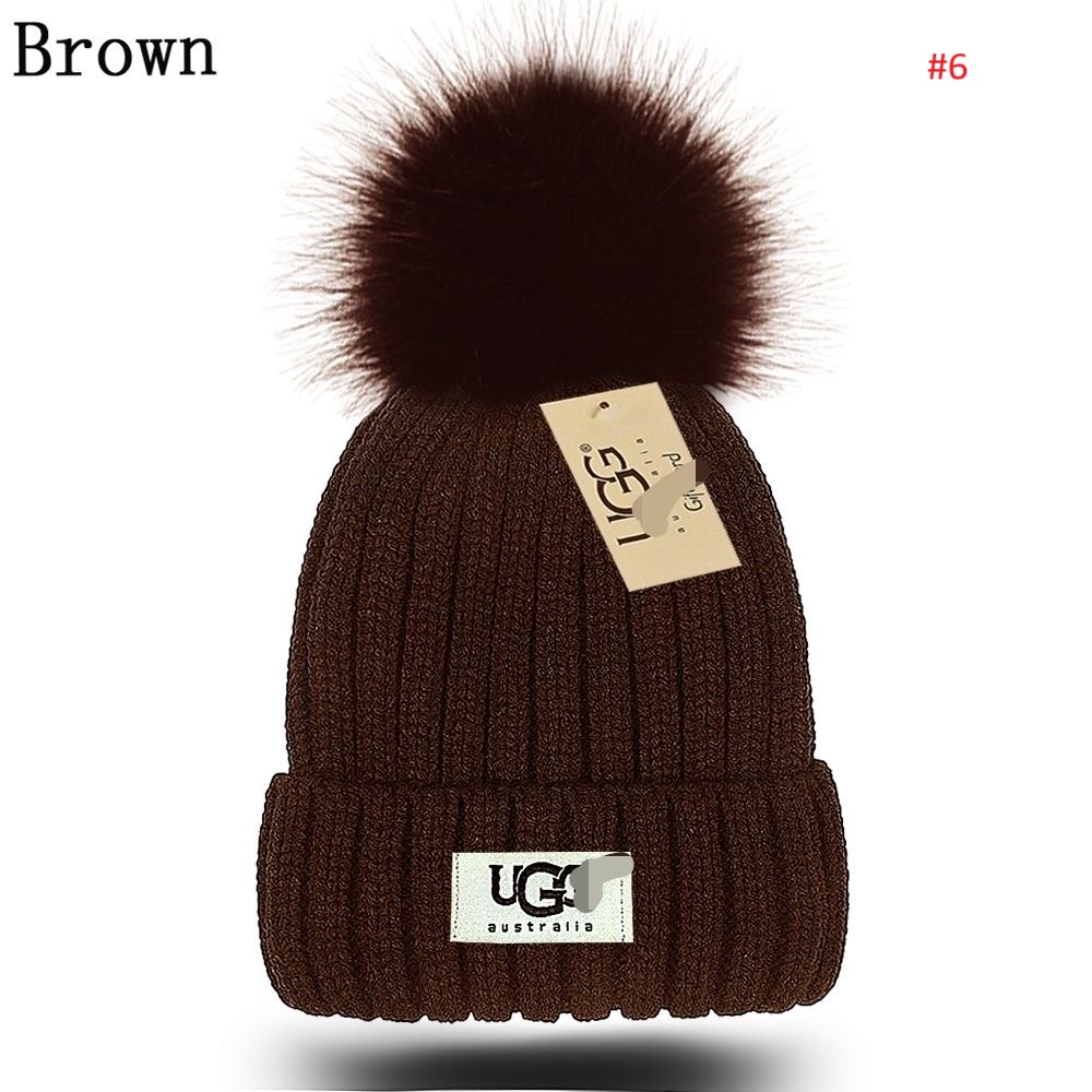 כובע צמר סרוג עם פונפון כובע לנשים UGG האג – תמונה 7