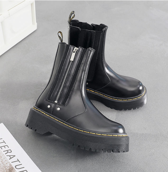 מגפי דר מרטינס שחורות עם רוכסן Dr. Martens – תמונה 3