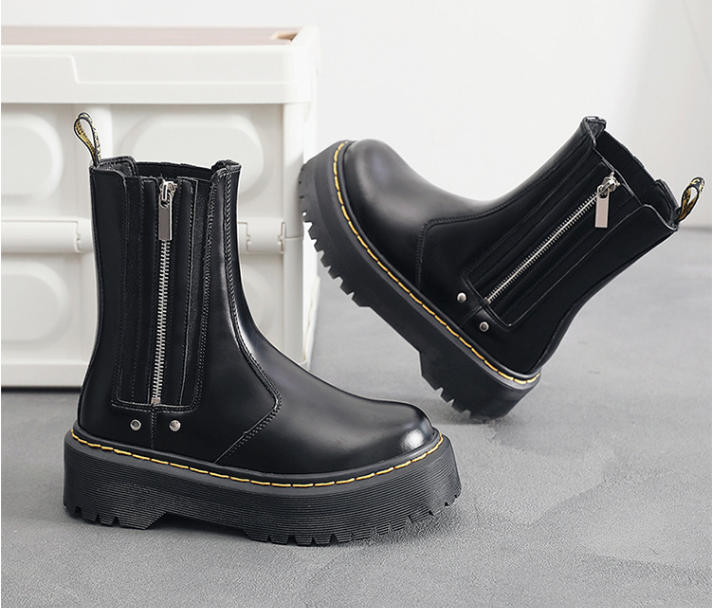 מגפי דר מרטינס שחורות עם רוכסן Dr. Martens – תמונה 4