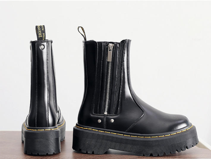 מגפי דר מרטינס שחורות עם רוכסן Dr. Martens – תמונה 6