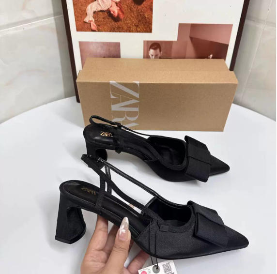 כפכפי עקב שפיץ אלגנטיות זארה ZARA – תמונה 3