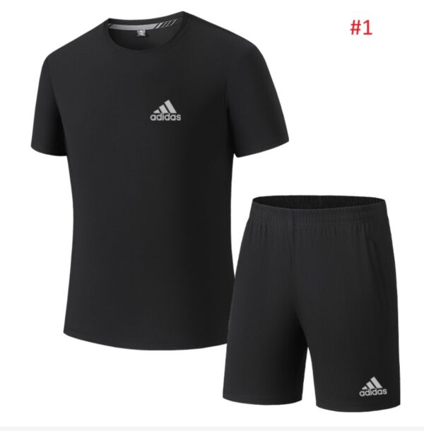⁦חליפת ספורט קצרה לגברים מידות גדולות אדידס ADIDAS⁩ – תמונה ⁦2⁩