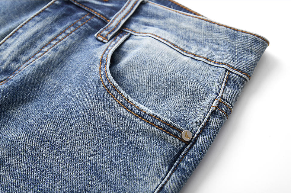 ג'ינס ארוך שחור גזרה ישרה לגבר ארמני ARMANI – תמונה 5