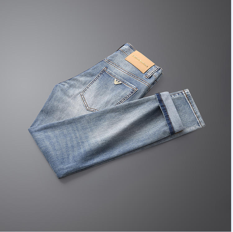 ג'ינס ארוך שחור גזרה ישרה לגבר ארמני ARMANI – תמונה 10