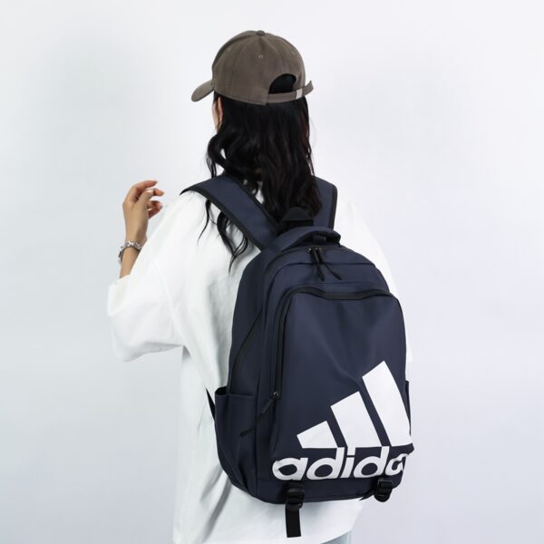 ⁦תיק גב ילקוט הדפס לוגו גדול 2 תאים אדידס ADIDAS⁩ – תמונה ⁦4⁩