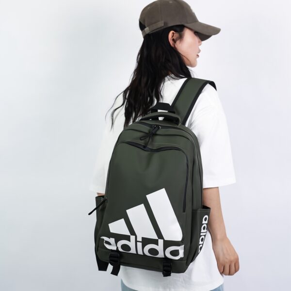 ⁦תיק גב ילקוט הדפס לוגו גדול 2 תאים אדידס ADIDAS⁩ – תמונה ⁦5⁩