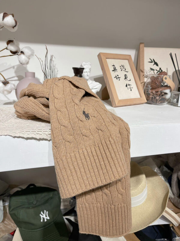⁦סט כובע וצעיף סרוגים פולו ראלף לורן Ralph Lauren⁩ – תמונה ⁦12⁩