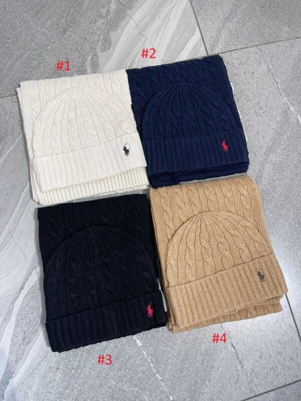 ⁦סט כובע וצעיף סרוגים פולו ראלף לורן Ralph Lauren⁩ – תמונה ⁦2⁩