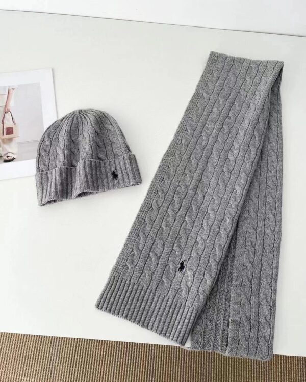 ⁦סט כובע וצעיף סרוגים פולו ראלף לורן Ralph Lauren⁩ – תמונה ⁦7⁩