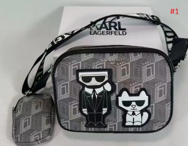 ⁦תיק צד לנשים עם ארנק תואם קארל לגרפלד  Karl Lagerfeld⁩ – תמונה ⁦2⁩