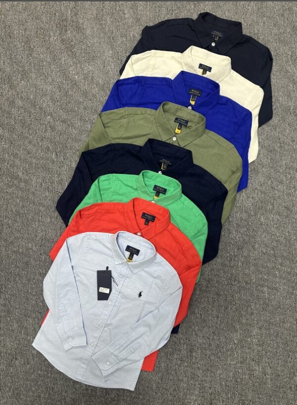 ⁦חולצת כפתורים פשתן לילדים פולו ראלף לורן Ralph Lauren⁩ – תמונה ⁦3⁩