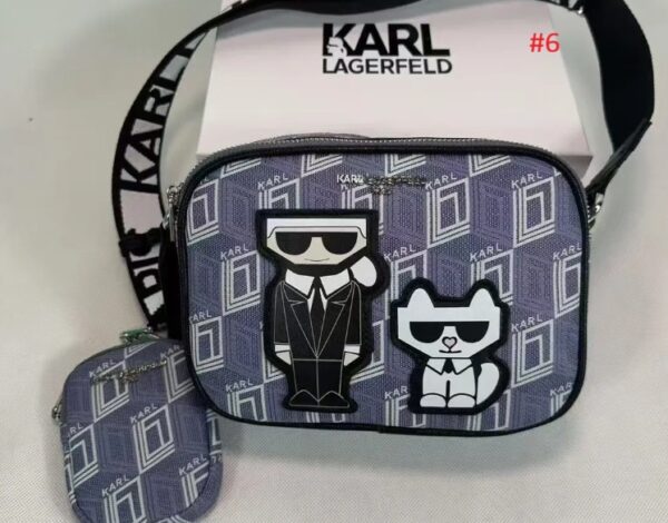 ⁦תיק צד לנשים עם ארנק תואם קארל לגרפלד  Karl Lagerfeld⁩ – תמונה ⁦7⁩