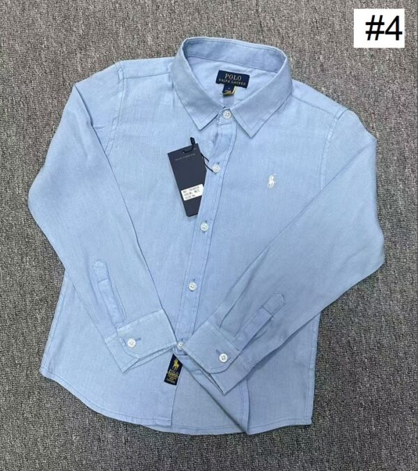 ⁦חולצת כפתורים פשתן לילדים פולו ראלף לורן Ralph Lauren⁩ – תמונה ⁦6⁩