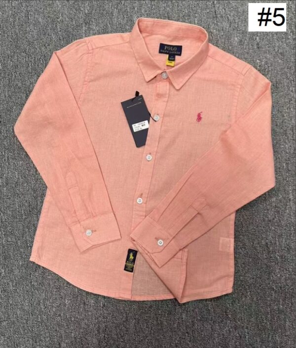 ⁦חולצת כפתורים פשתן לילדים פולו ראלף לורן Ralph Lauren⁩ – תמונה ⁦7⁩