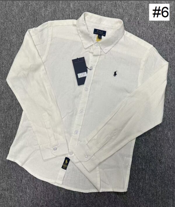 ⁦חולצת כפתורים פשתן לילדים פולו ראלף לורן Ralph Lauren⁩ – תמונה ⁦8⁩