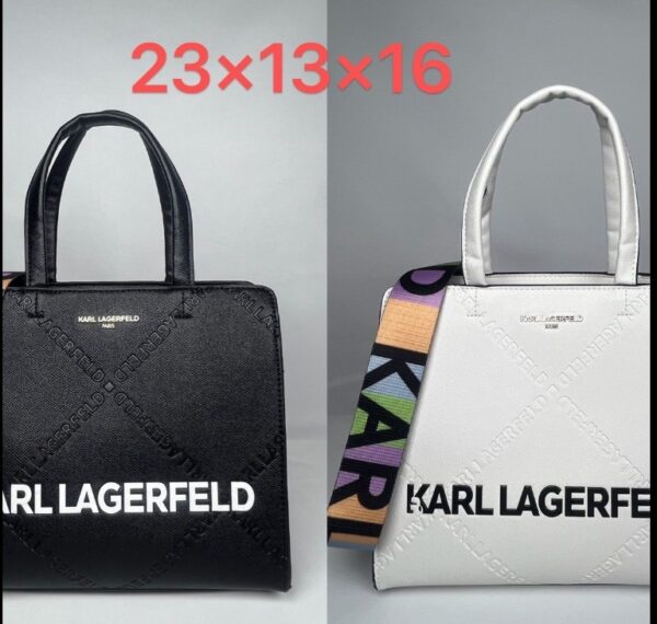 ⁦תיק יד עם רצועה לנשים קרל לגרפלד Karl Lagerfeld⁩ – תמונה ⁦7⁩