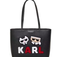 תיק יד מרובע עם ידיות לנשים קרל לגרפלד Karl Lagerfeld