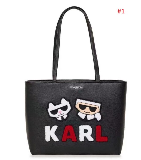 ⁦תיק יד מרובע עם ידיות לנשים קרל לגרפלד Karl Lagerfeld⁩ – תמונה ⁦2⁩