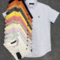 חולצה מכופתרת קצרה גברים פולו ראלף לורן Ralph Lauren