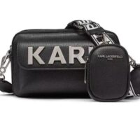 תיק צד מלבני עם ארנק תואם קרל לגרפלד Karl Lagerfeld