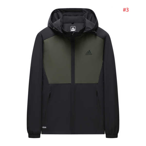 ⁦מעיל ניילון עם כובע אדידס מידות גדולות ADIDAS⁩ – תמונה ⁦2⁩
