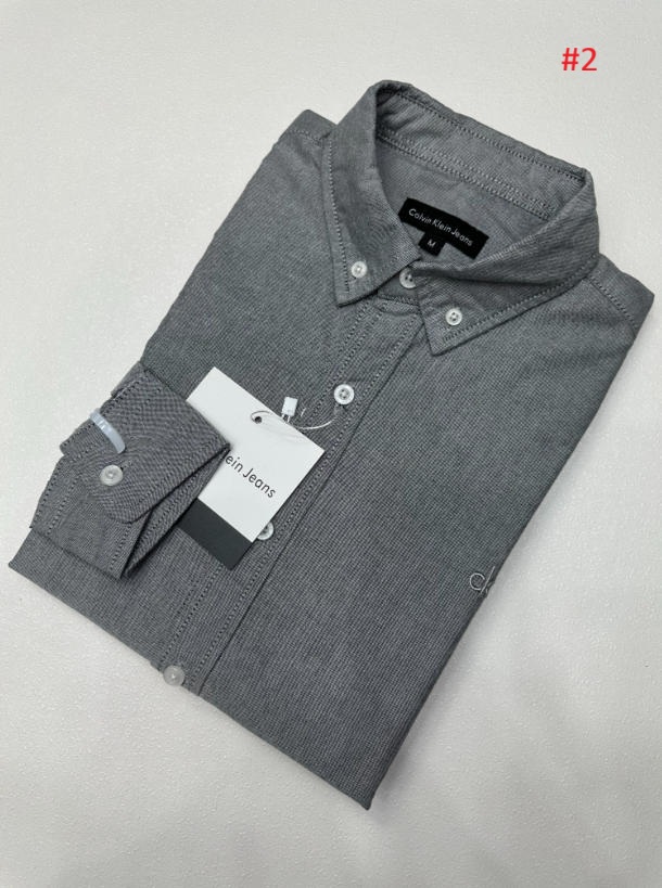 חולצה מכופתרת לגברים שרוול ארוך קלווין קליין CK – תמונה 3