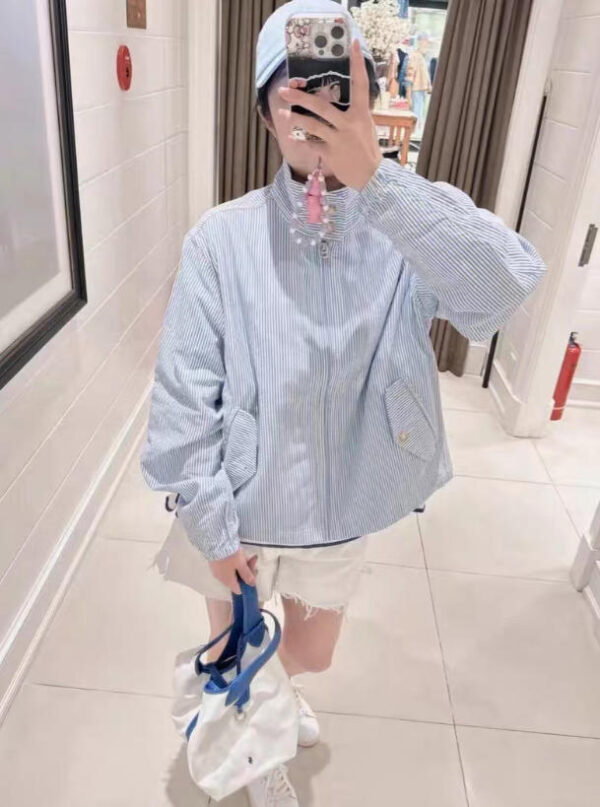 ⁦גקט פסים עם רוכסן לנשים פולו ראלף לורן Ralph Lauren⁩ – תמונה ⁦2⁩