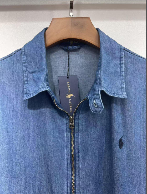 חולצת גינס עם רוכסן לגברים פולו ראלף לורן Ralph Lauren – תמונה 5