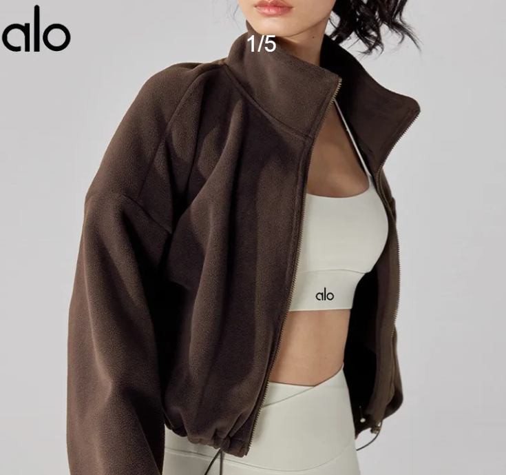 סווטשירט עם רוכסן לנשים אלו יוגה alo yoga – תמונה 6