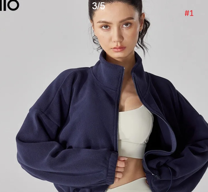 סווטשירט עם רוכסן לנשים אלו יוגה alo yoga – תמונה 2