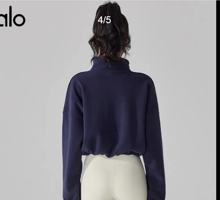 סווטשירט עם רוכסן לנשים אלו יוגה alo yoga – תמונה 3