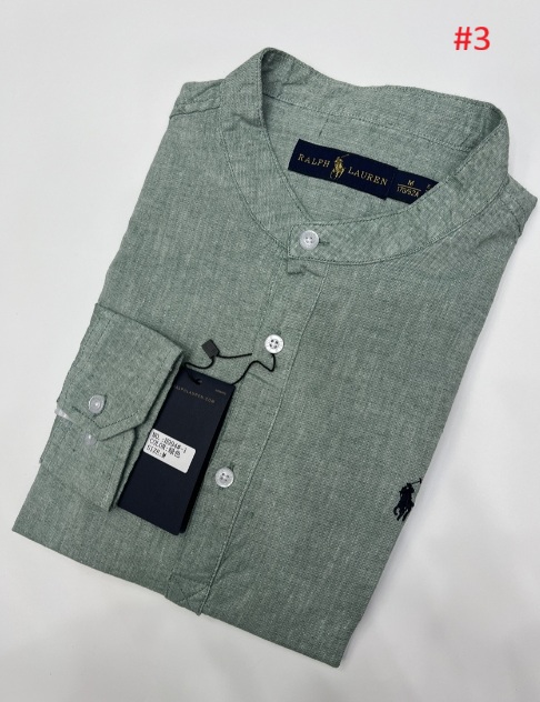 חולצה ארוכה מכופתרת מפשתן צווארון סיני פולו ראלף לורן Ralph Lauren – תמונה 4