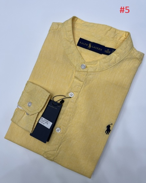 חולצה ארוכה מכופתרת מפשתן צווארון סיני פולו ראלף לורן Ralph Lauren – תמונה 6