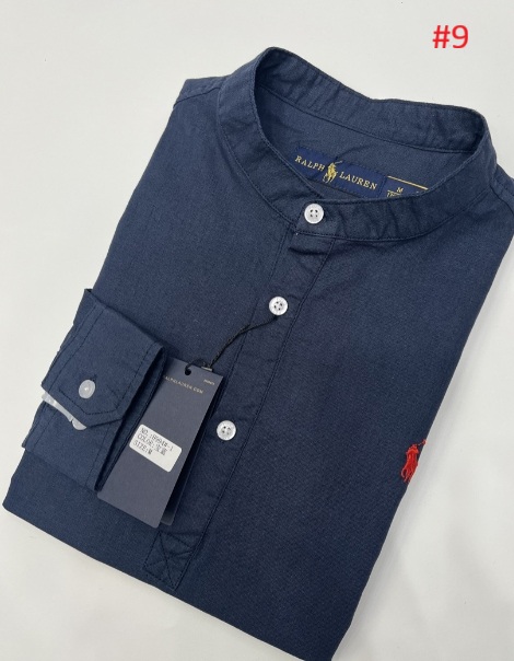 חולצה ארוכה מכופתרת מפשתן צווארון סיני פולו ראלף לורן Ralph Lauren – תמונה 10