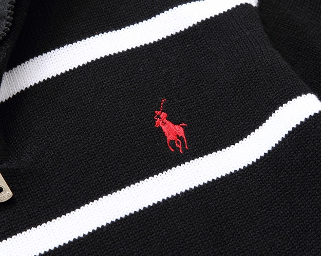 סריג פסים לגברים חצי רוכסן פולו ראלף לורן Ralph Lauren – תמונה 7