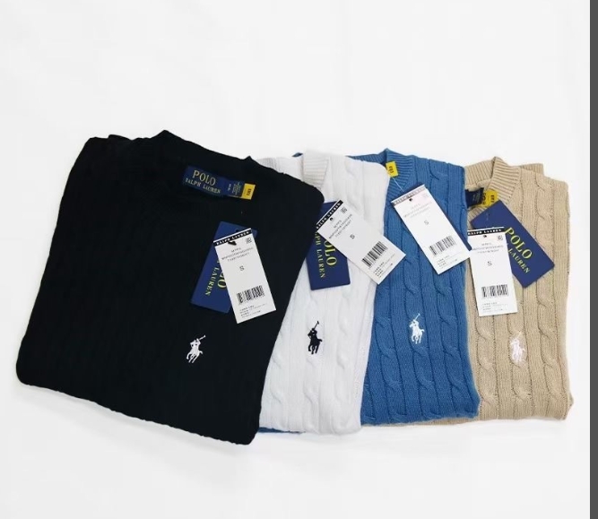 סוודר סריג קצר לנשים עם צמות פולו ראלף לורן Ralph Lauren – תמונה 7