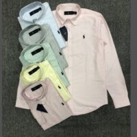 חולצה מכופתרת עם פסים שרוול ארוך גברים פולו ראלף לורן Ralph Lauren