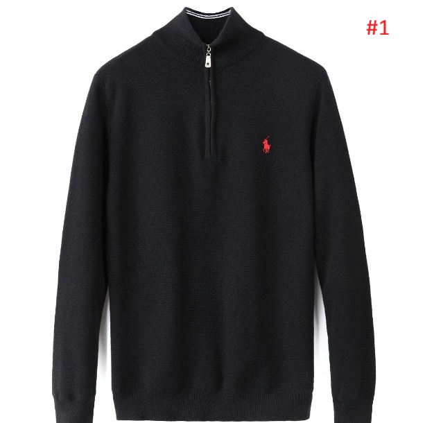 סוודר סריג לגברים חצי רוכסן פולו ראלף לורן Ralph Lauren – תמונה 2