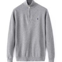 סוודר סריג לגברים חצי רוכסן פולו ראלף לורן Ralph Lauren