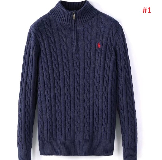 סריג צמות חצי רוכסן לגברים פולו ראלף לורן Ralph Lauren – תמונה 2