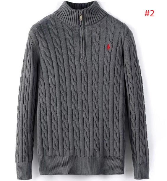 סריג צמות חצי רוכסן לגברים פולו ראלף לורן Ralph Lauren – תמונה 3